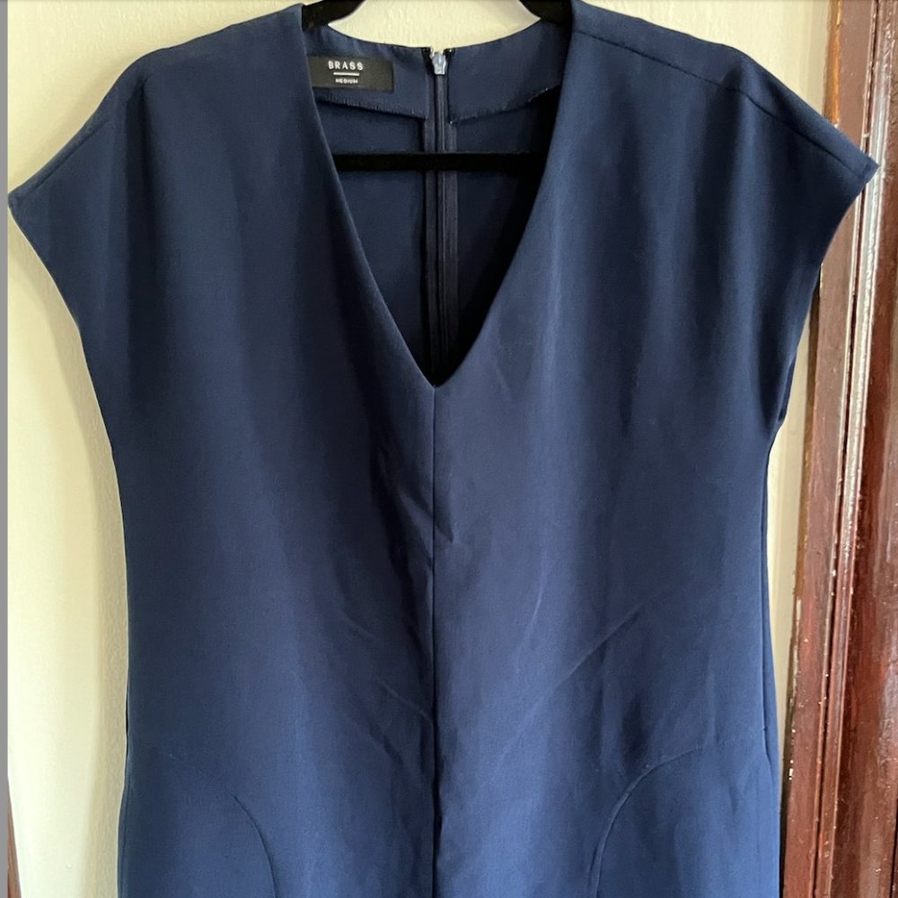 Navy shift dress